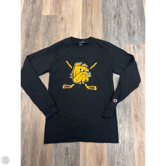 *Top Long Sleeve By Champion In Black, Size: S