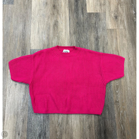Sweater Short Sleeve By Stitches + Stripes In Pink, Size: L