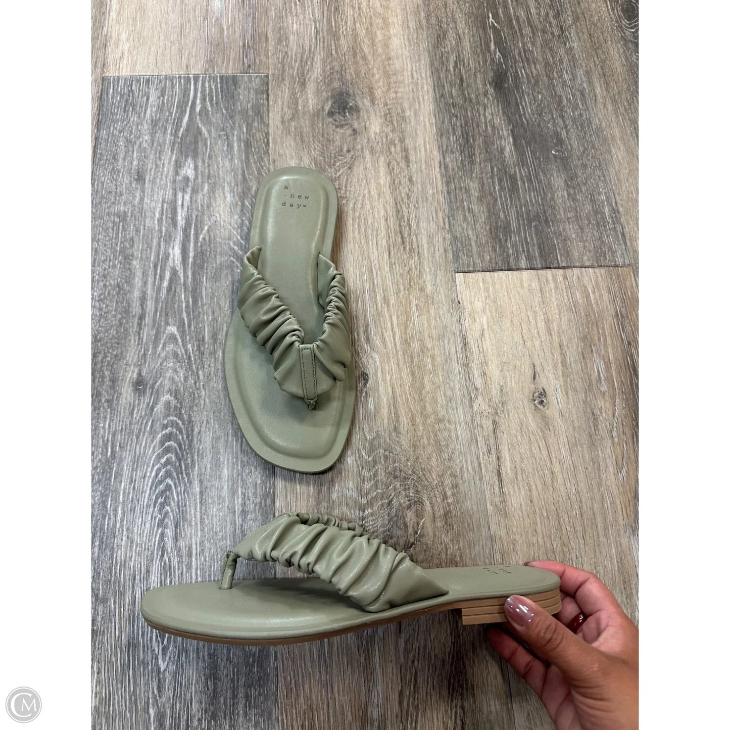 Sandals Flats By A New Day In Green, Size: 7