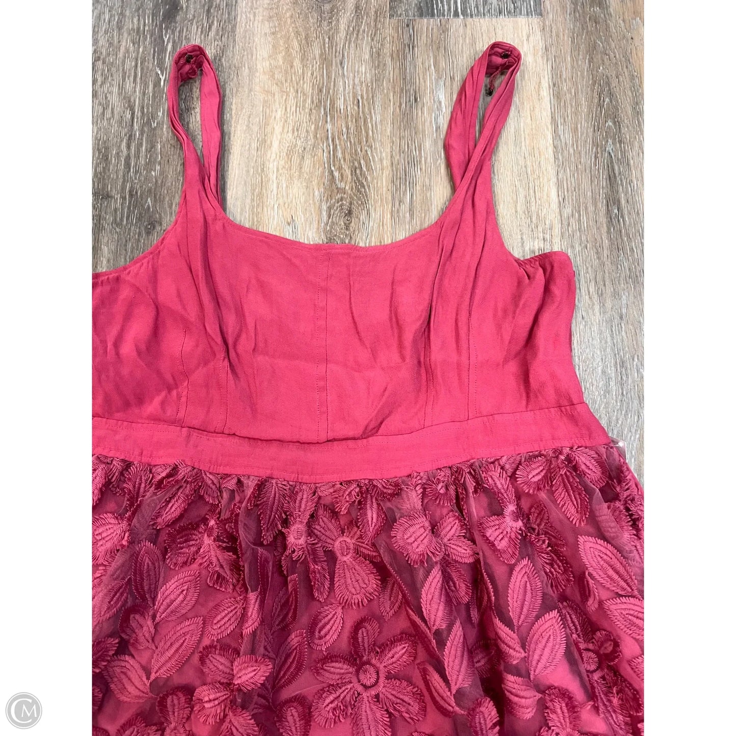 -Dress Party Long By Anthropologie In Pink, Size: 16