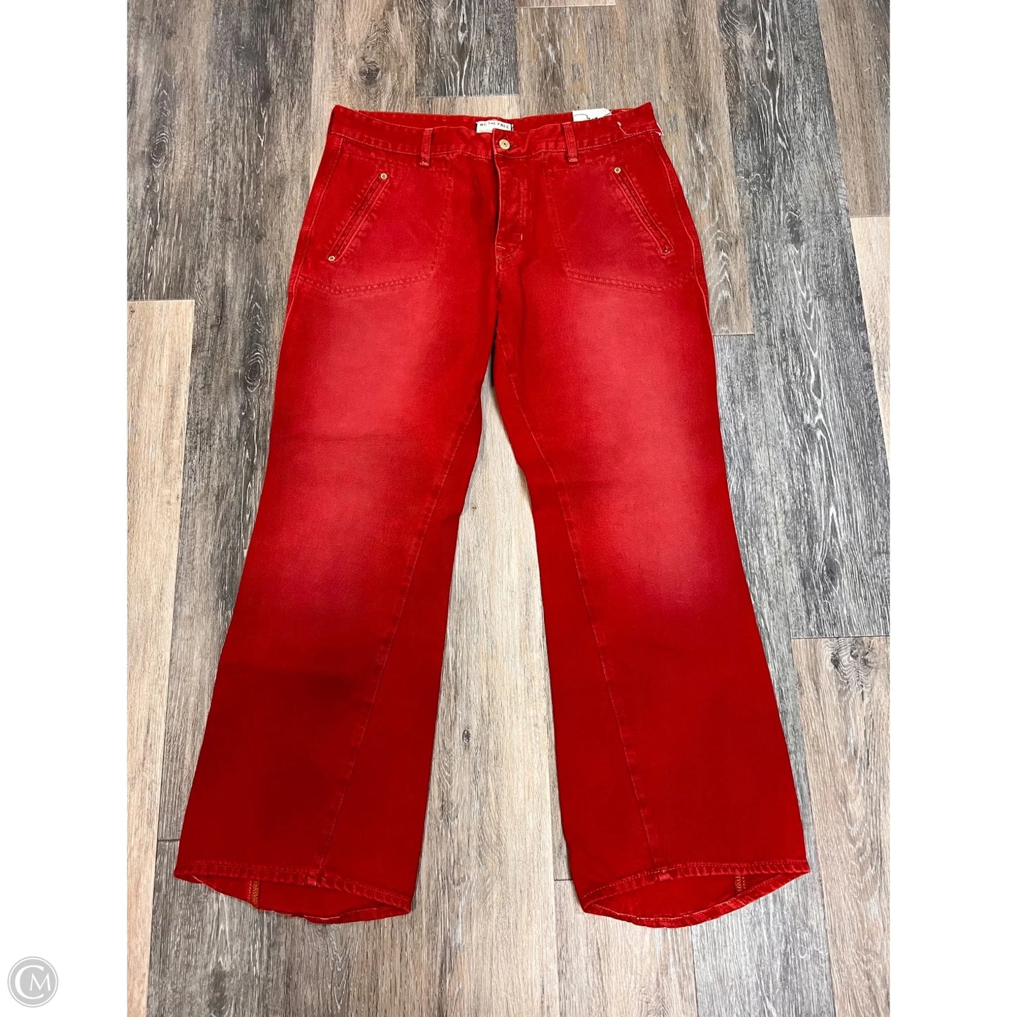 Jeans Boot Cut By We The Free In Red Denim, Size: 14