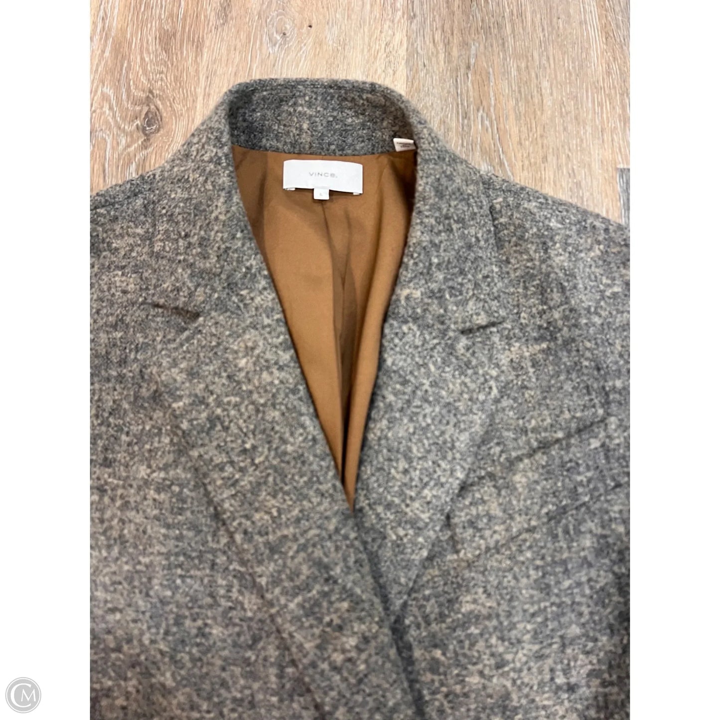 Blazer Designer By VINCE In Grey, Size: L