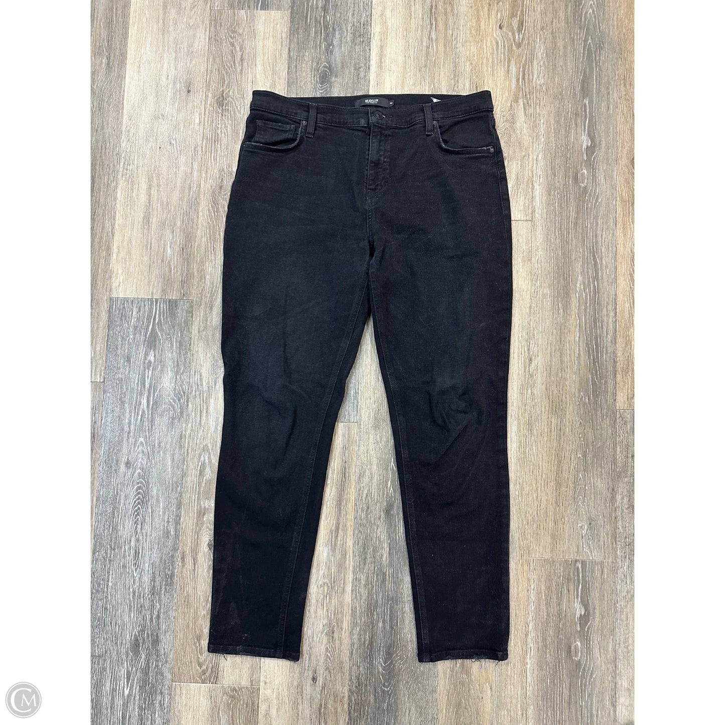 Jeans Straight By Hudson In Black Denim, Size: 10