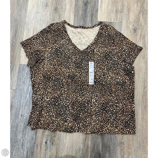 Top Short Sleeve By Old Navy In Animal Print, Size: Xxl