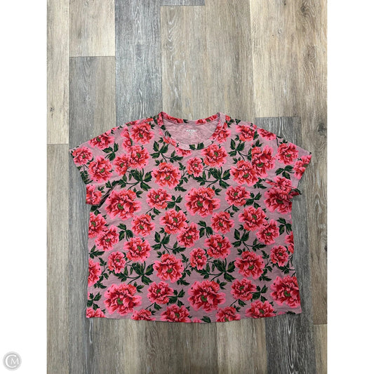 Top Short Sleeve By Old Navy In Floral Print, Size: Xxl