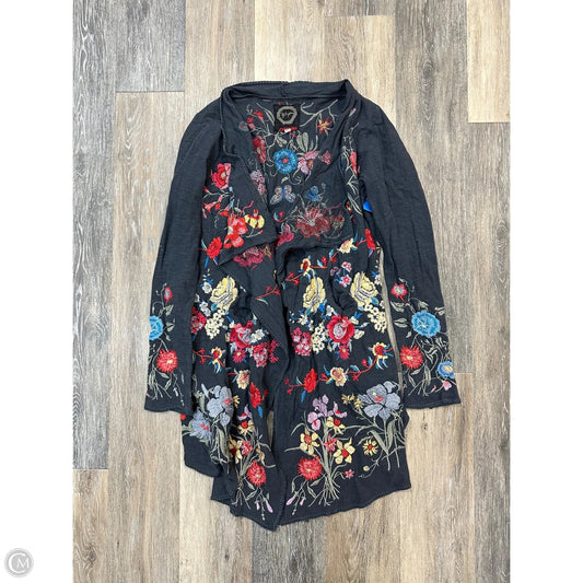 -Sweater Cardigan By Johnny Was In Grey, Size: M