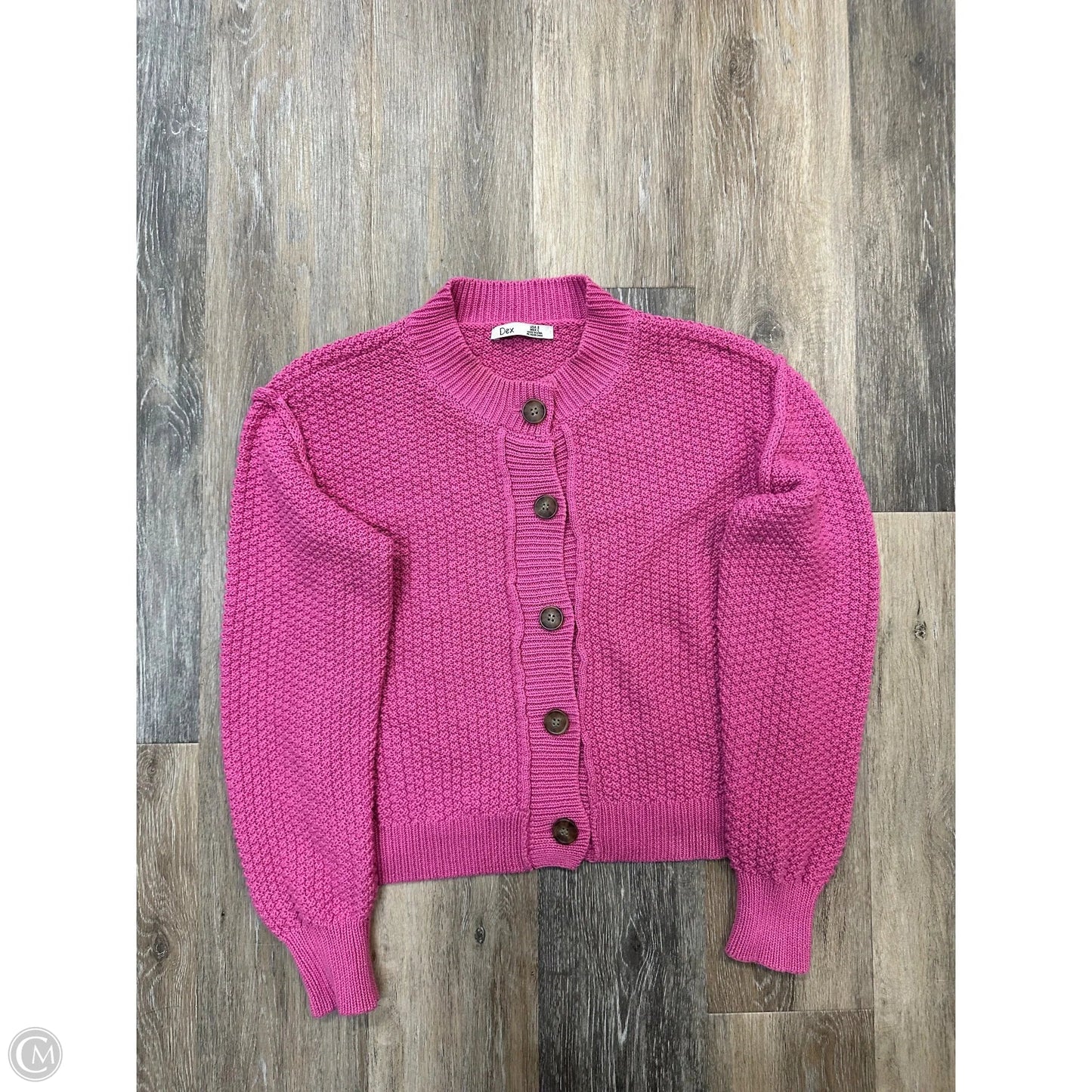 Sweater Cardigan By Dex In Pink, Size: S