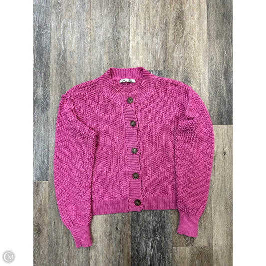 Sweater Cardigan By Dex In Pink, Size: S
