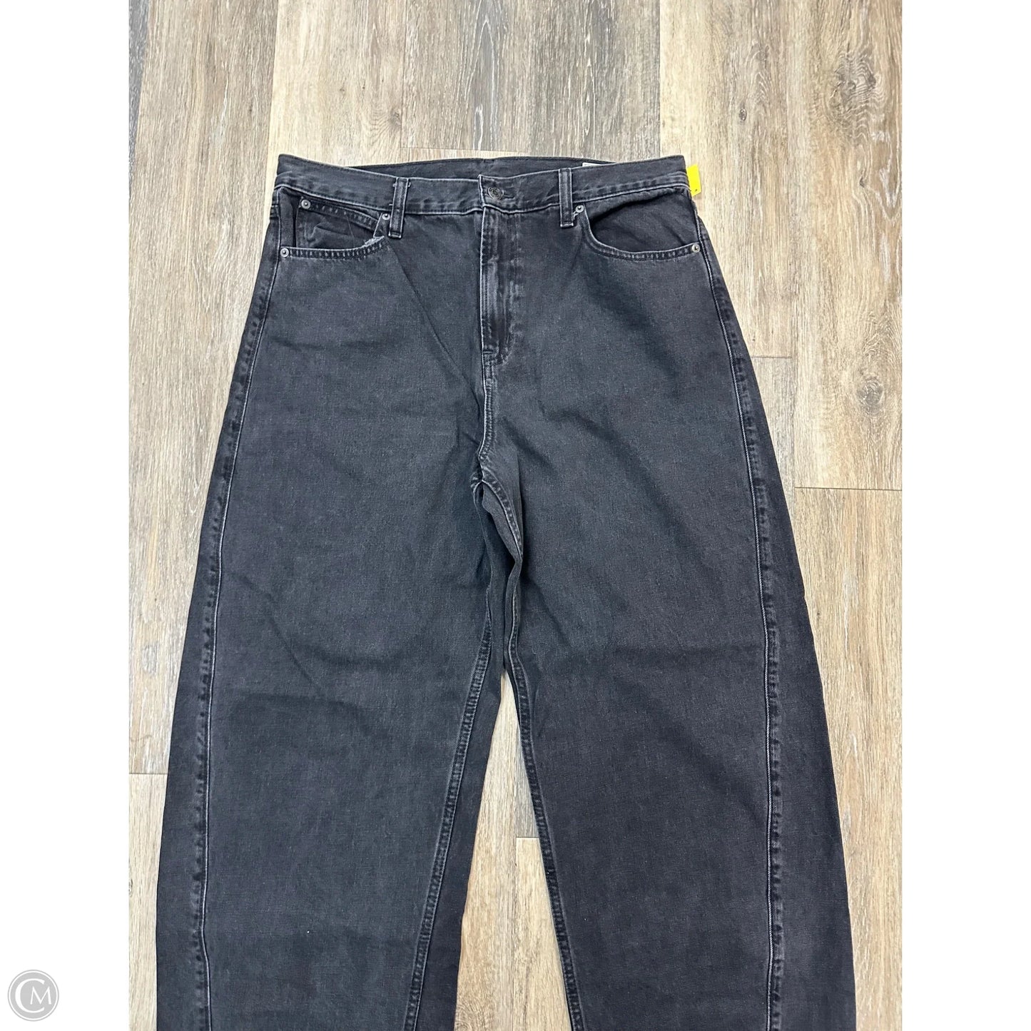 Jeans Wide Leg By Gap In Black Denim, Size: 16l