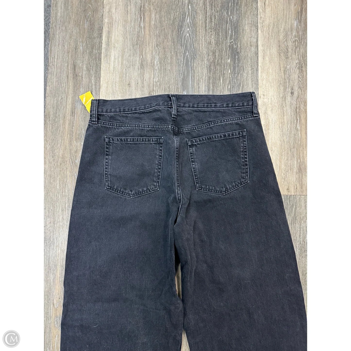 Jeans Wide Leg By Gap In Black Denim, Size: 16l