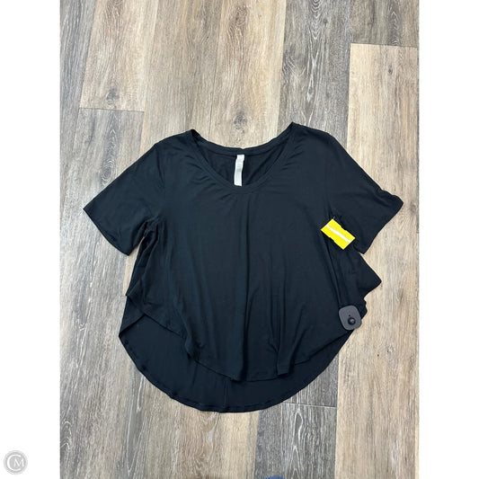Athletic Top Short Sleeve By Lululemon In Black, Size: 2
