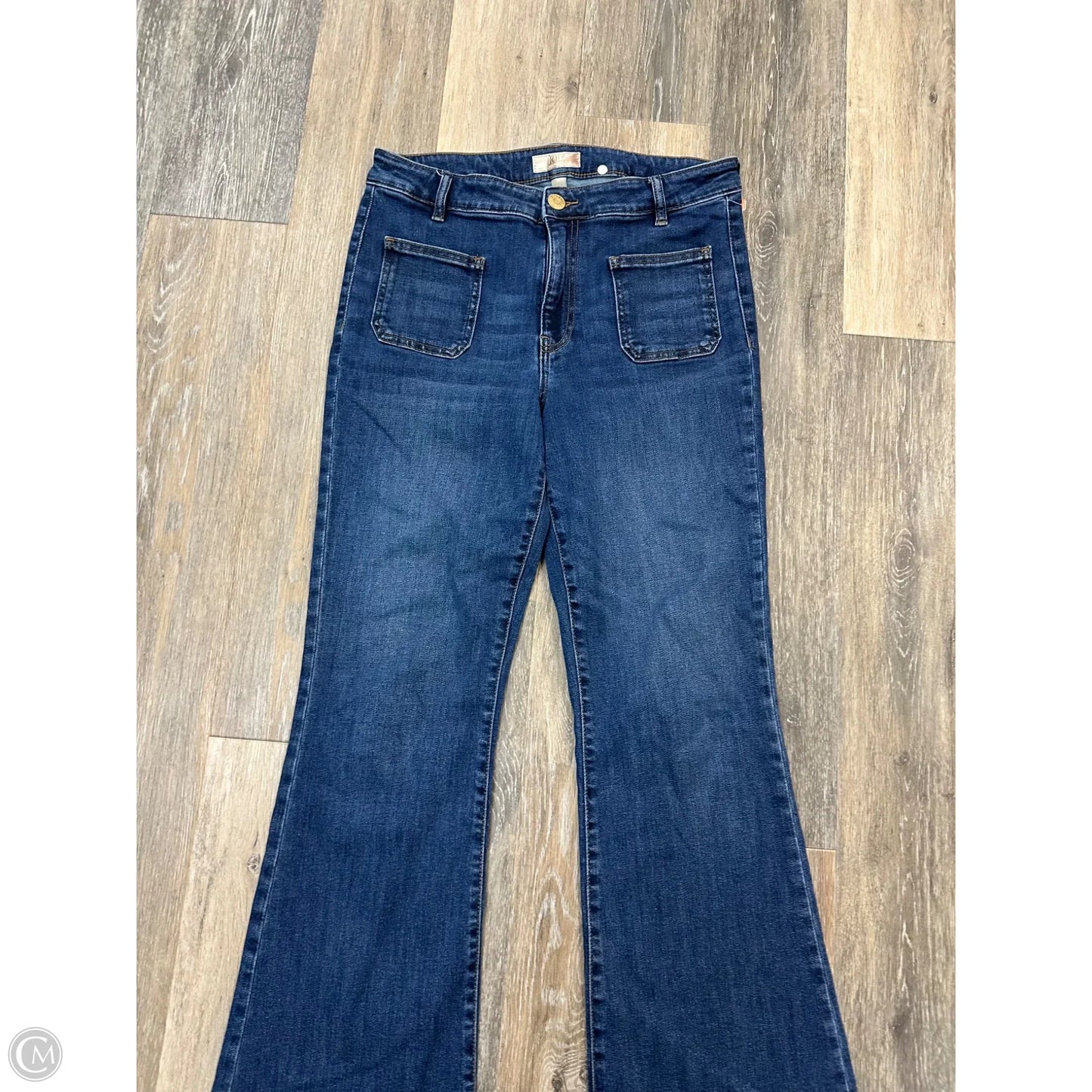 Jeans Flared By Kut In Blue Denim, Size: 10