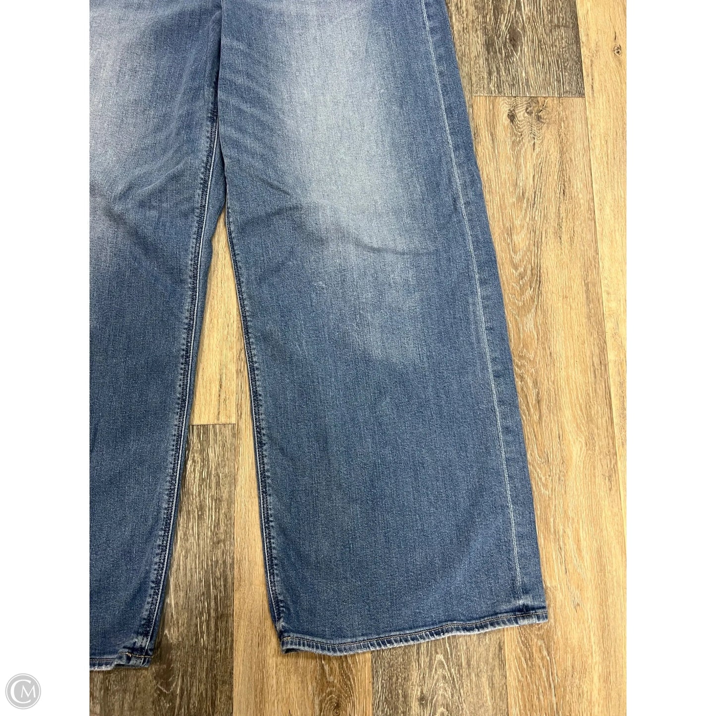 Jeans Wide Leg By American Eagle In Blue Denim, Size: 16l