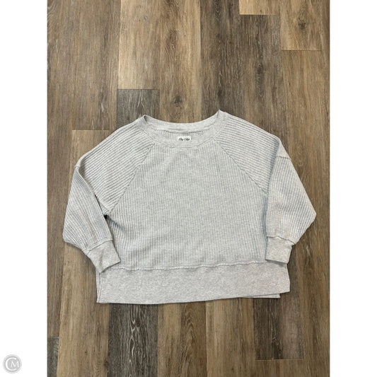 Top Long Sleeve By American Eagle In Grey, Size: S