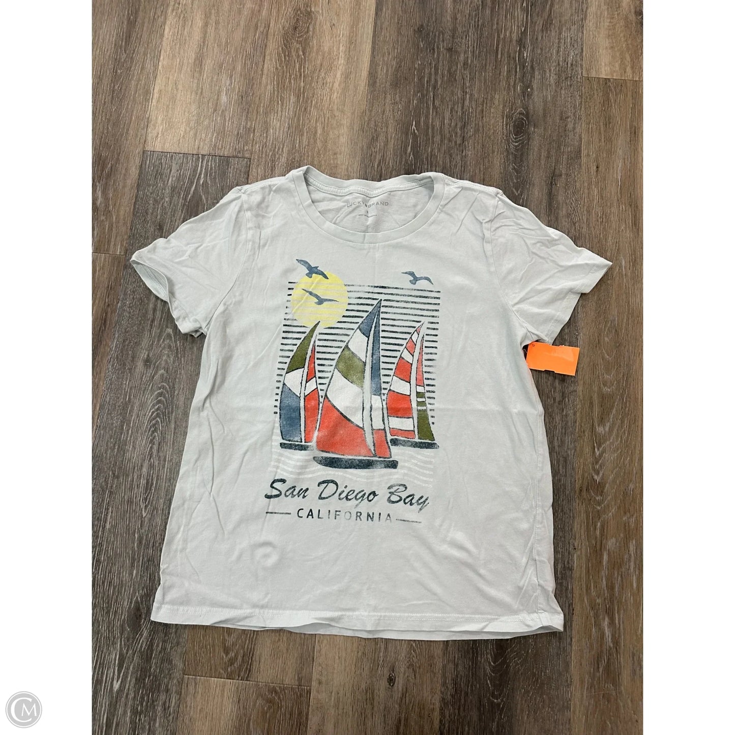 Top Short Sleeve By Lucky Brand In Blue, Size: M