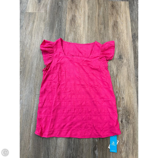 Top Short Sleeve By Cupshe In Pink, Size: S