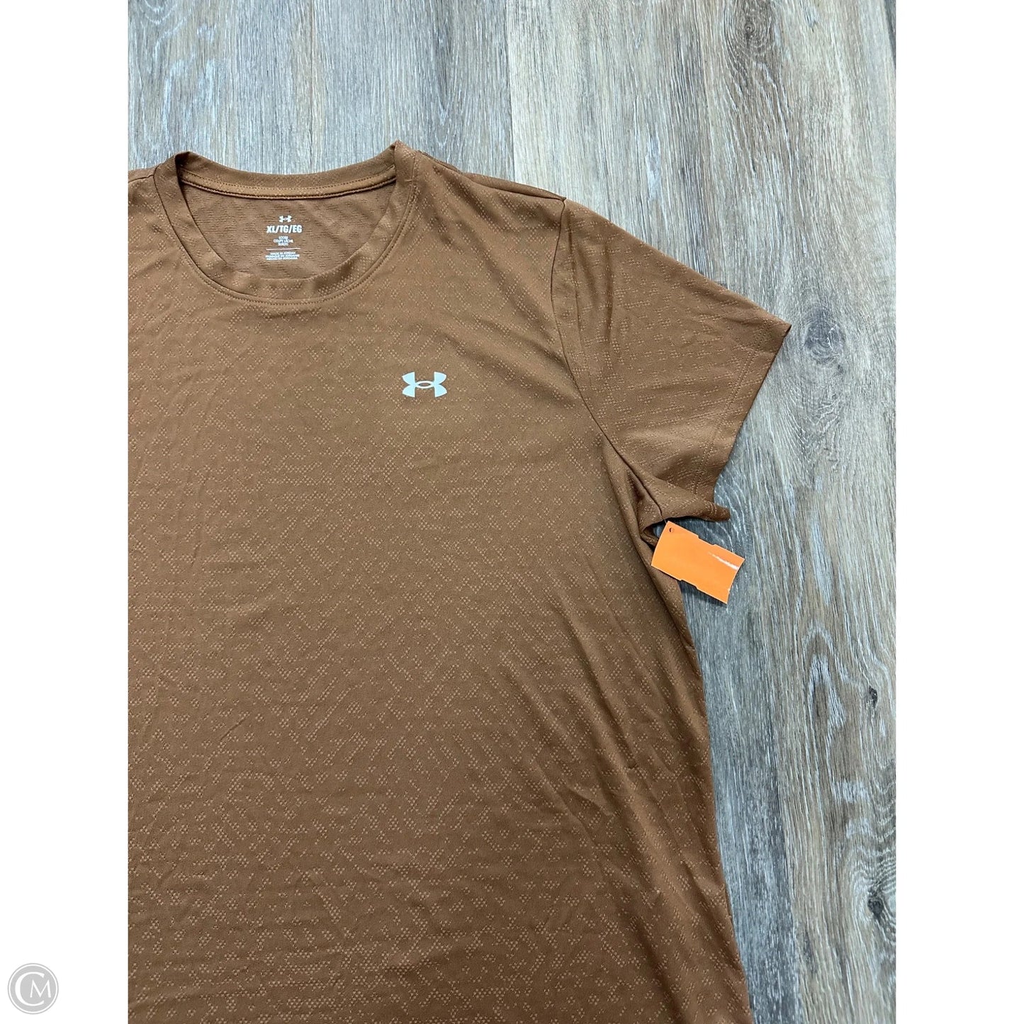 Athletic Top Short Sleeve By Under Armour In Orange, Size: Xl