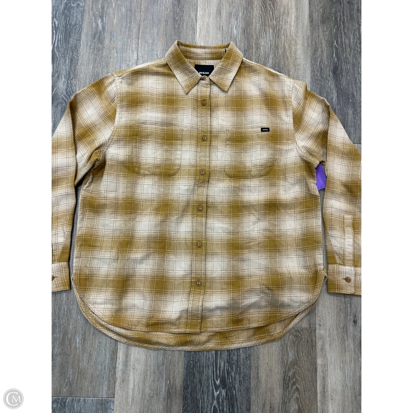 Top Long Sleeve By Prana In Yellow, Size: S