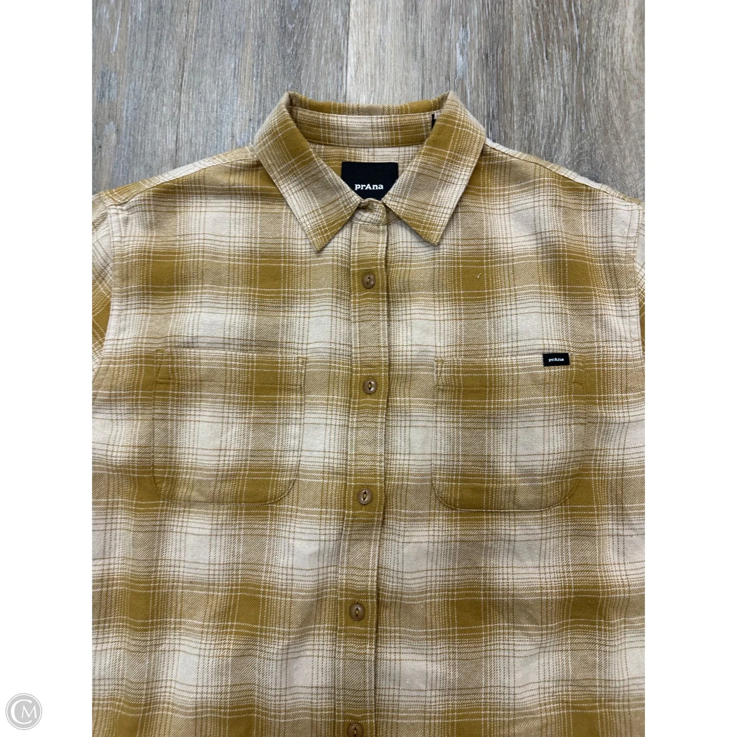 Top Long Sleeve By Prana In Yellow, Size: S