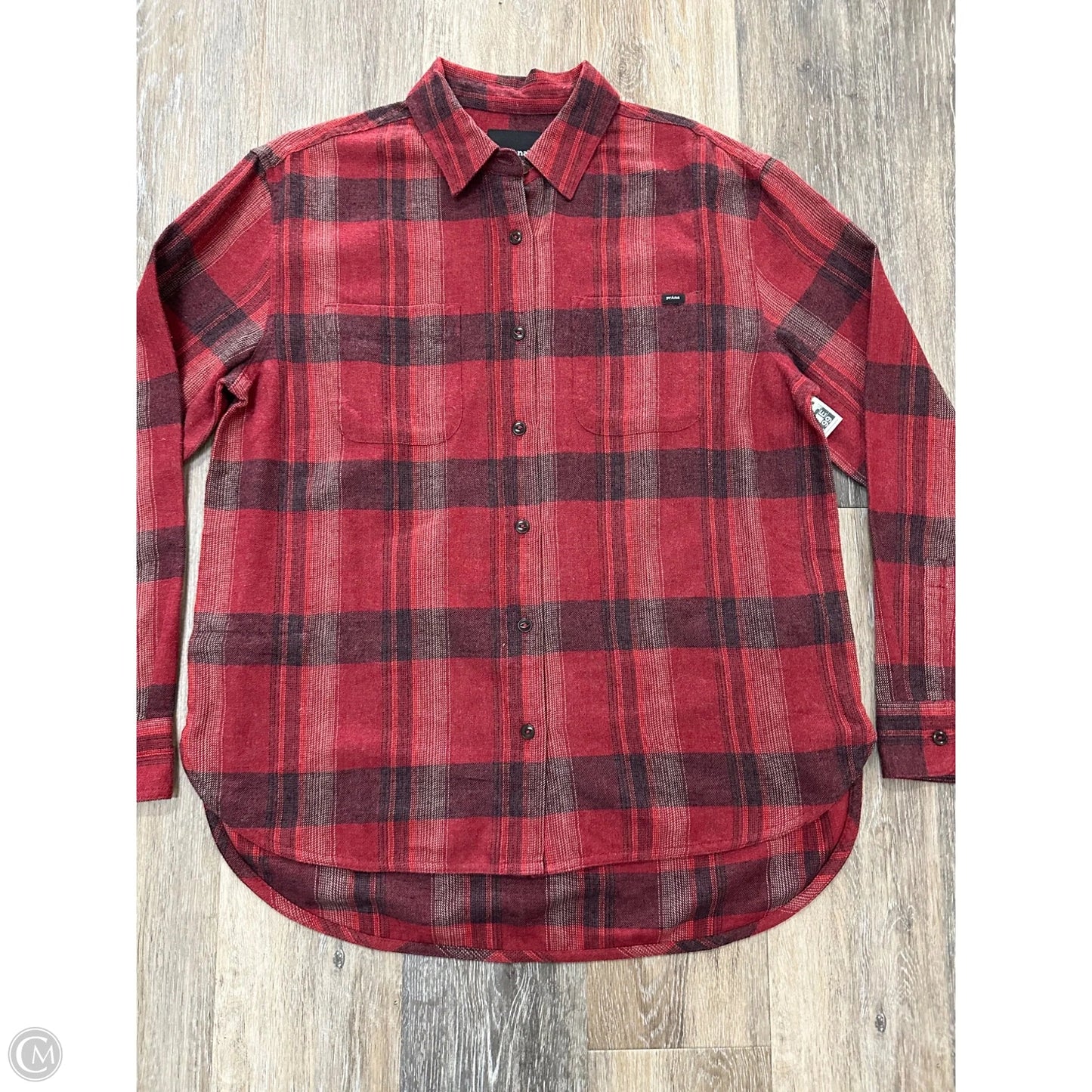Top Long Sleeve By Prana In Red, Size: S