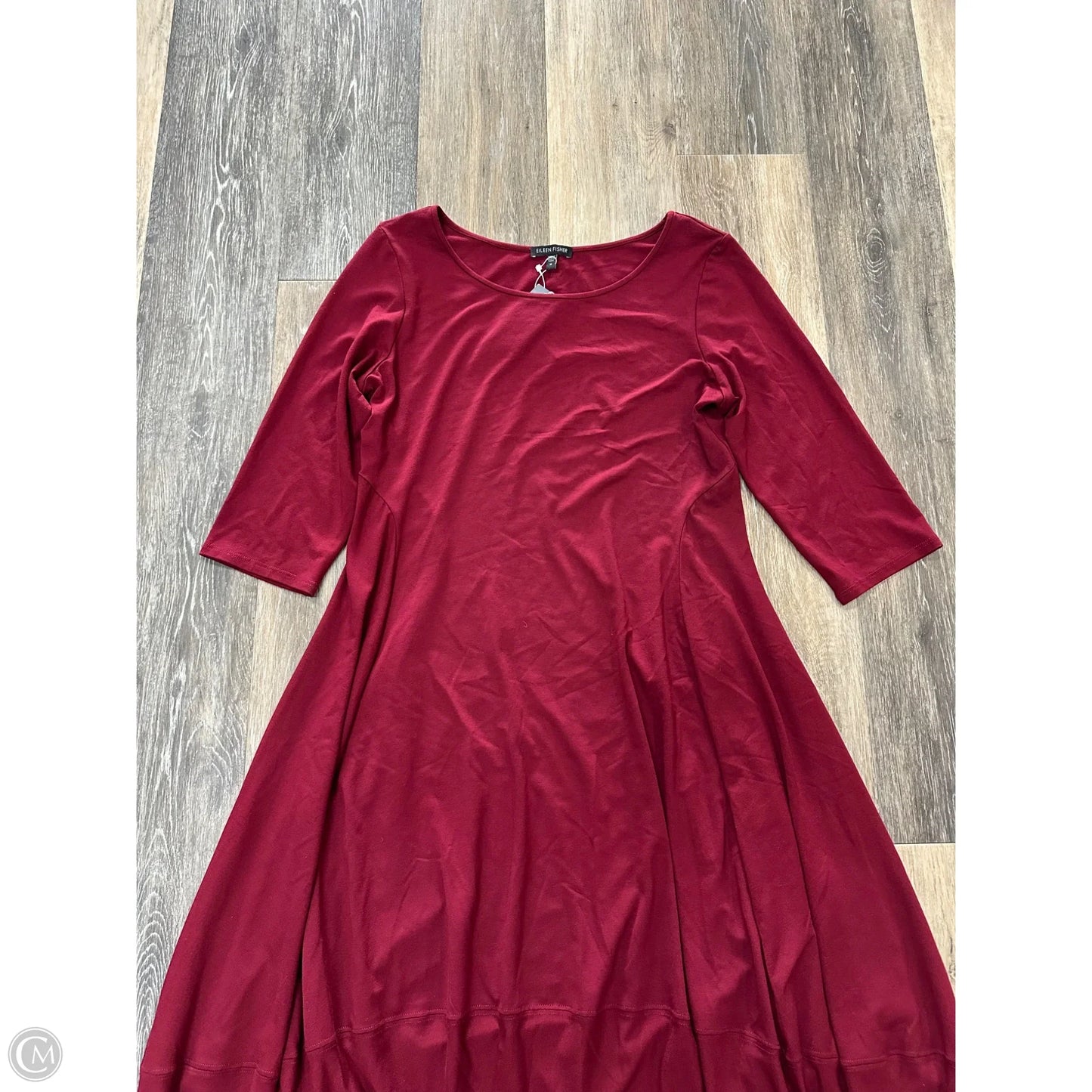 Dress Casual Midi By Eileen Fisher In Red, Size: M
