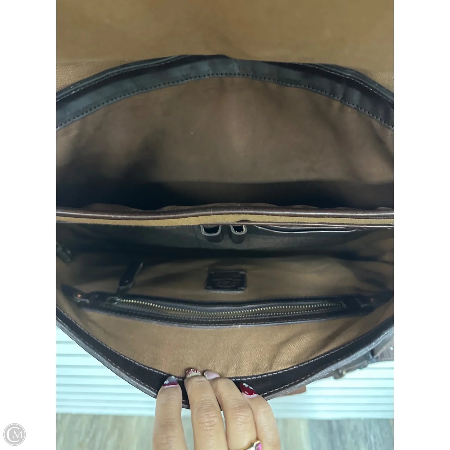 Handbag Leather By Mission Mercantile Leather Goods, Size: Large