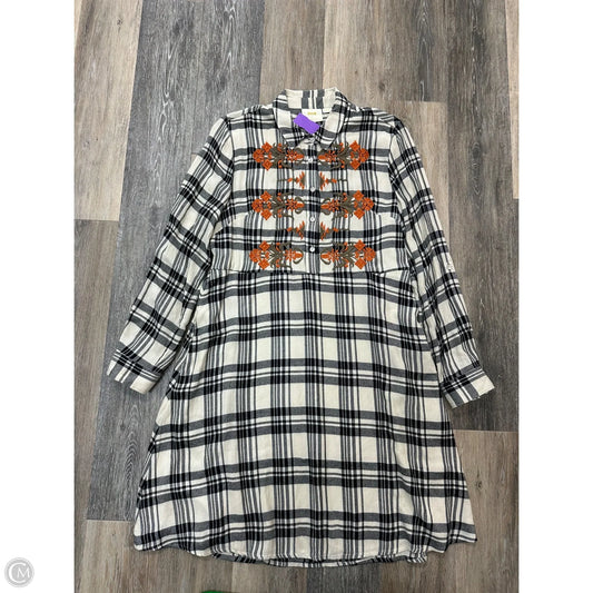Dress Casual Midi By Maeve In Checkered Pattern, Size: L