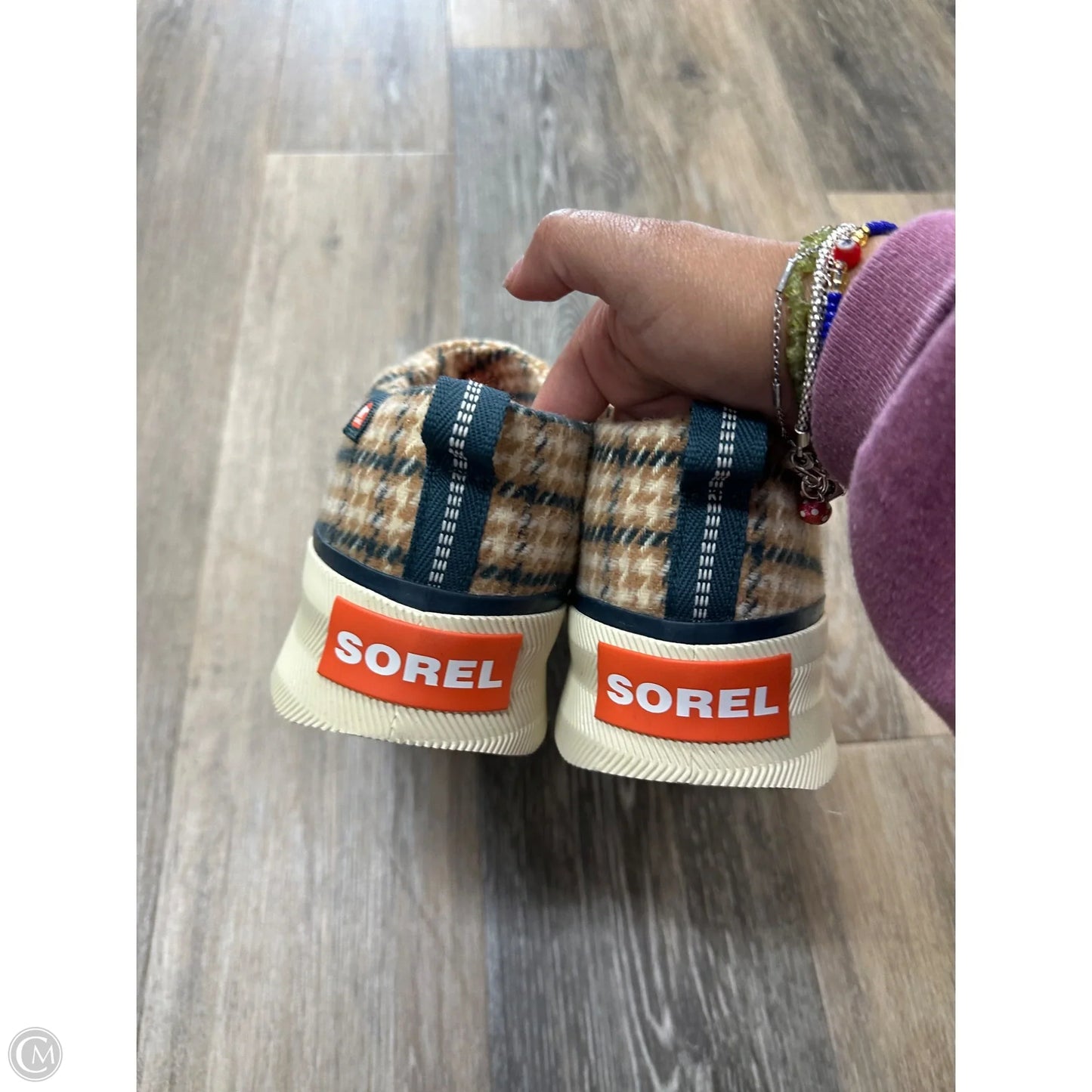 Boots Ankle Flats By Sorel In Plaid Pattern, Size: 9