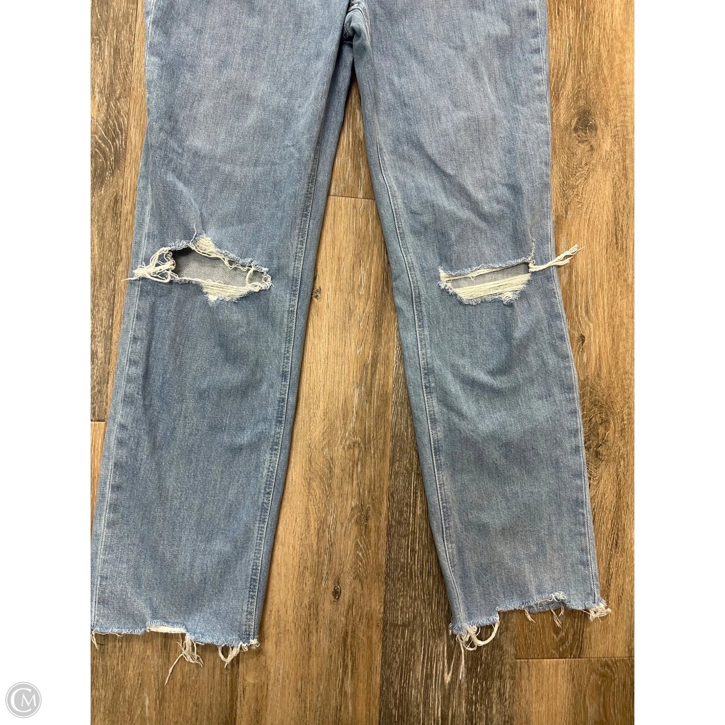 Jeans Straight By Paige In Blue Denim, Size: 2