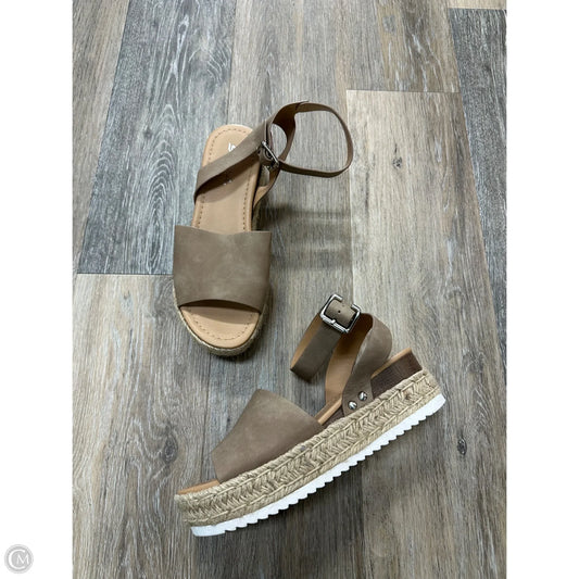 Sandals Heels Platform By Soda In Taupe, Size: 7
