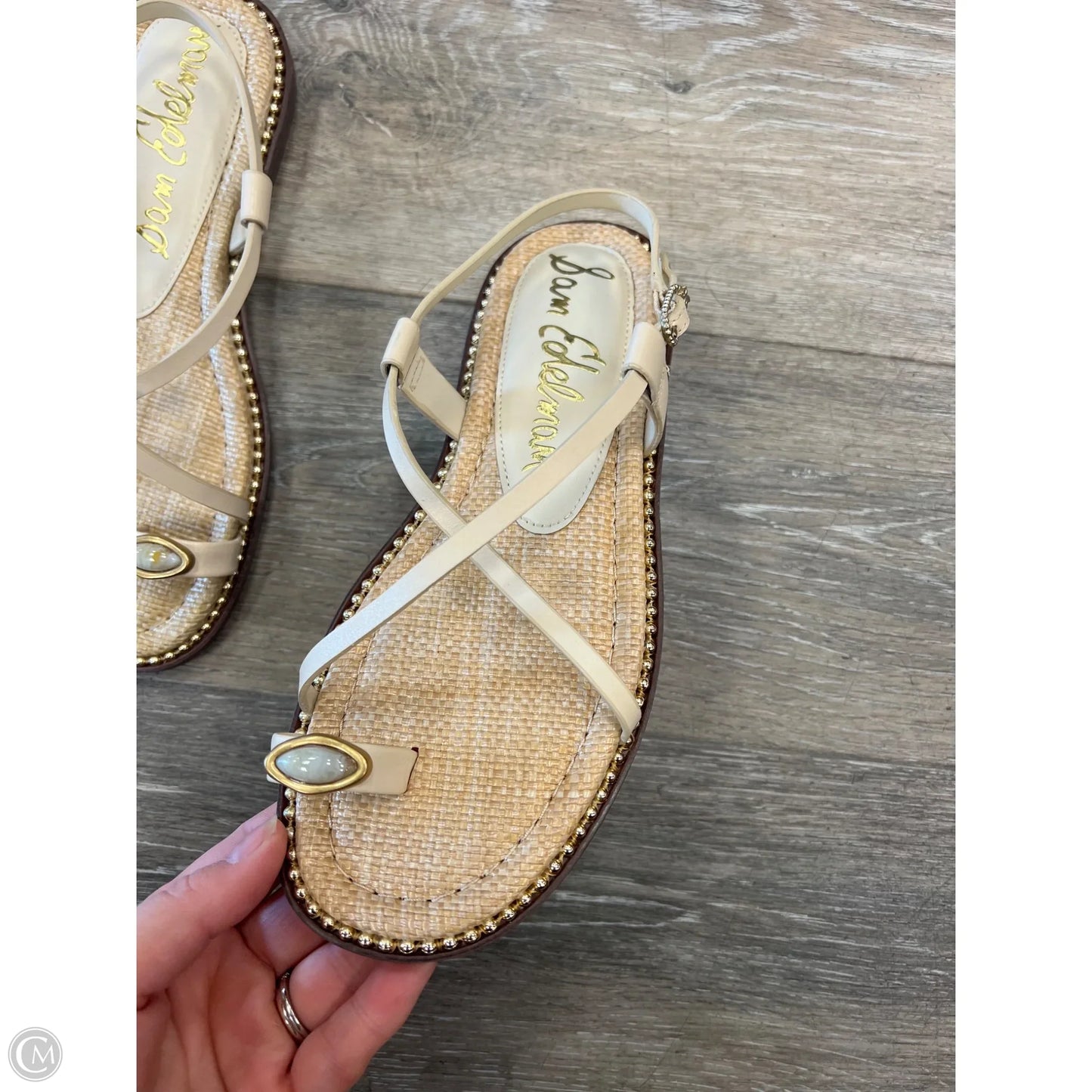 Sandals Flats By Sam Edelman In Cream, Size: 6.5