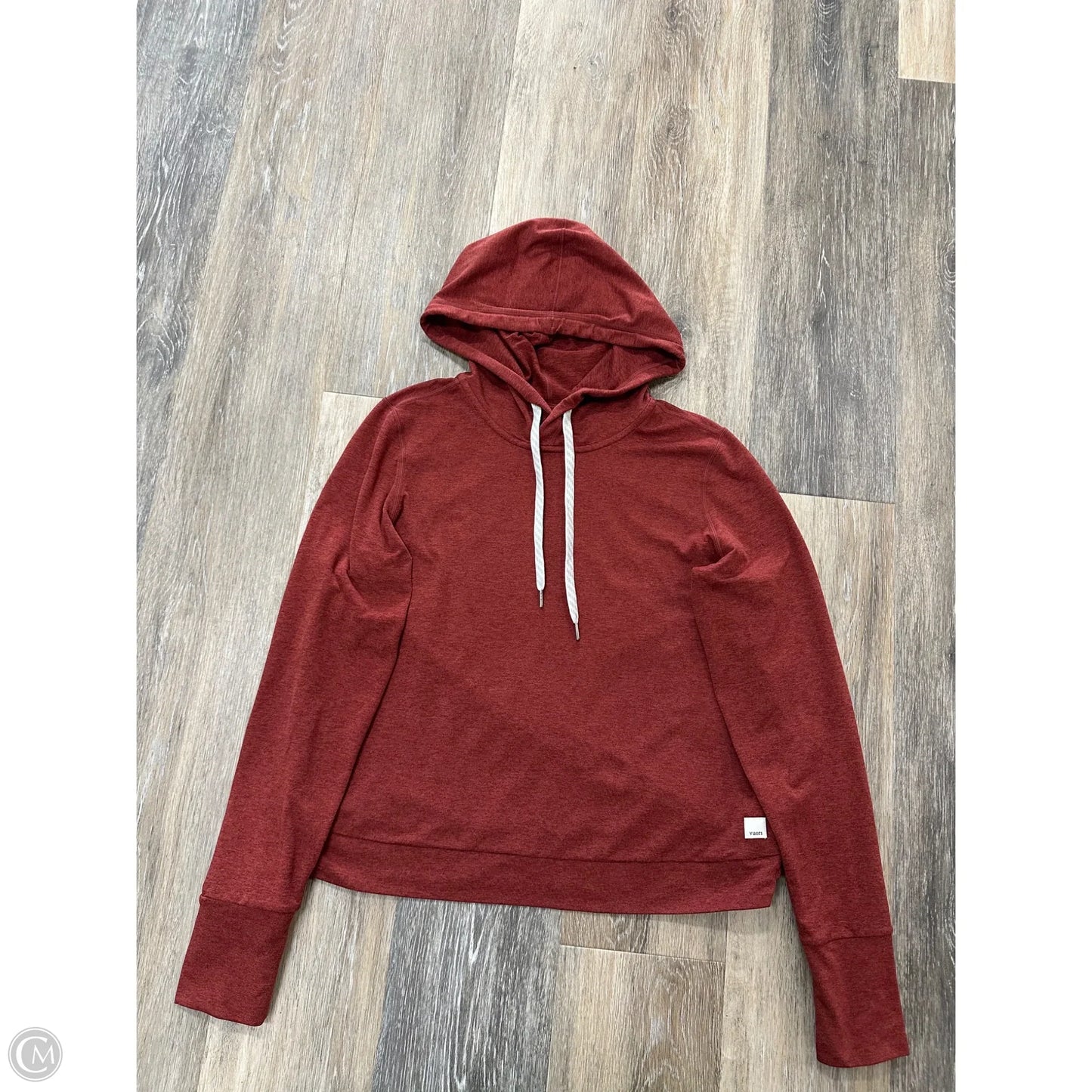 Athletic Top Long Sleeve Hoodie By Vuori In Orange, Size: S