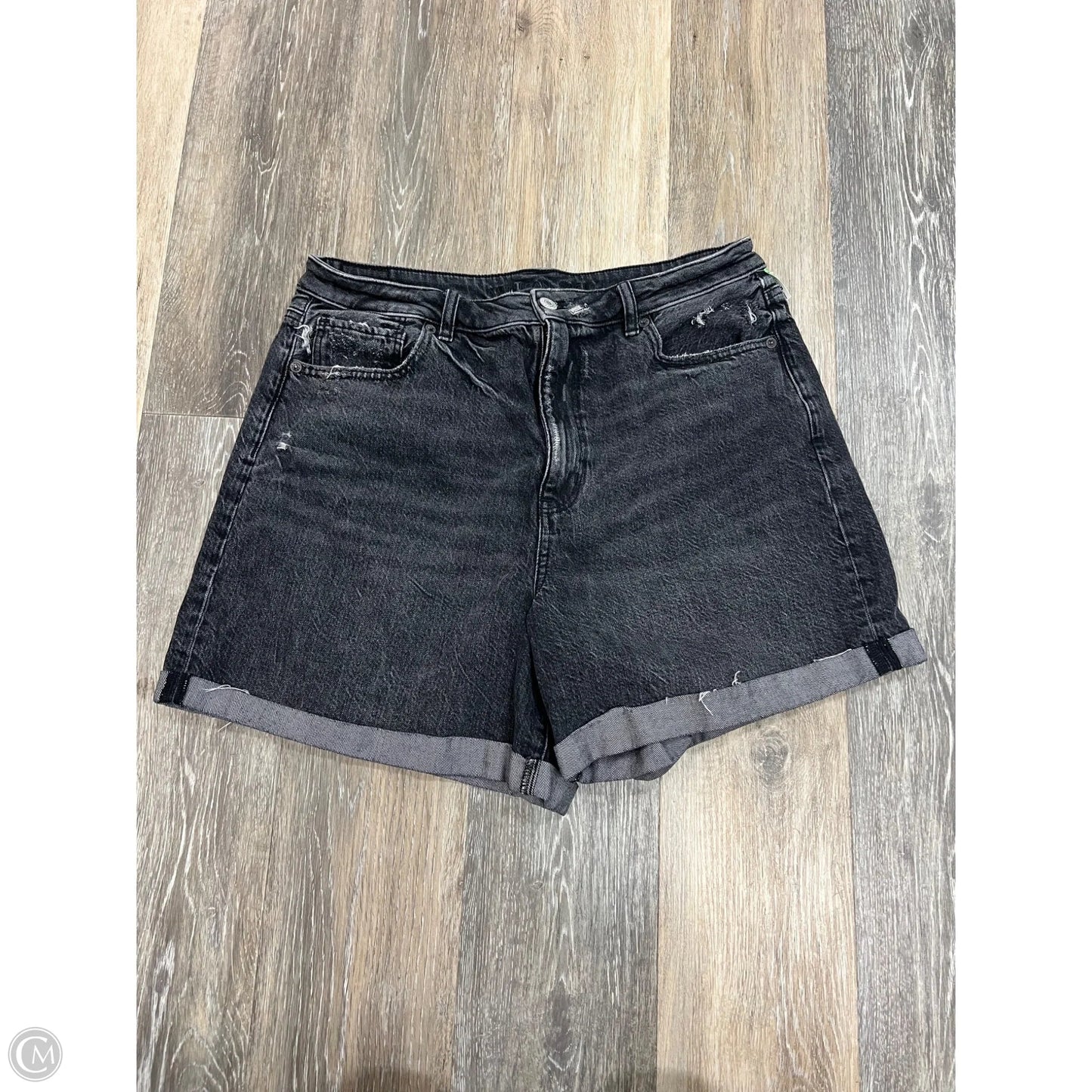 Shorts By American Eagle In Black Denim, Size: 14