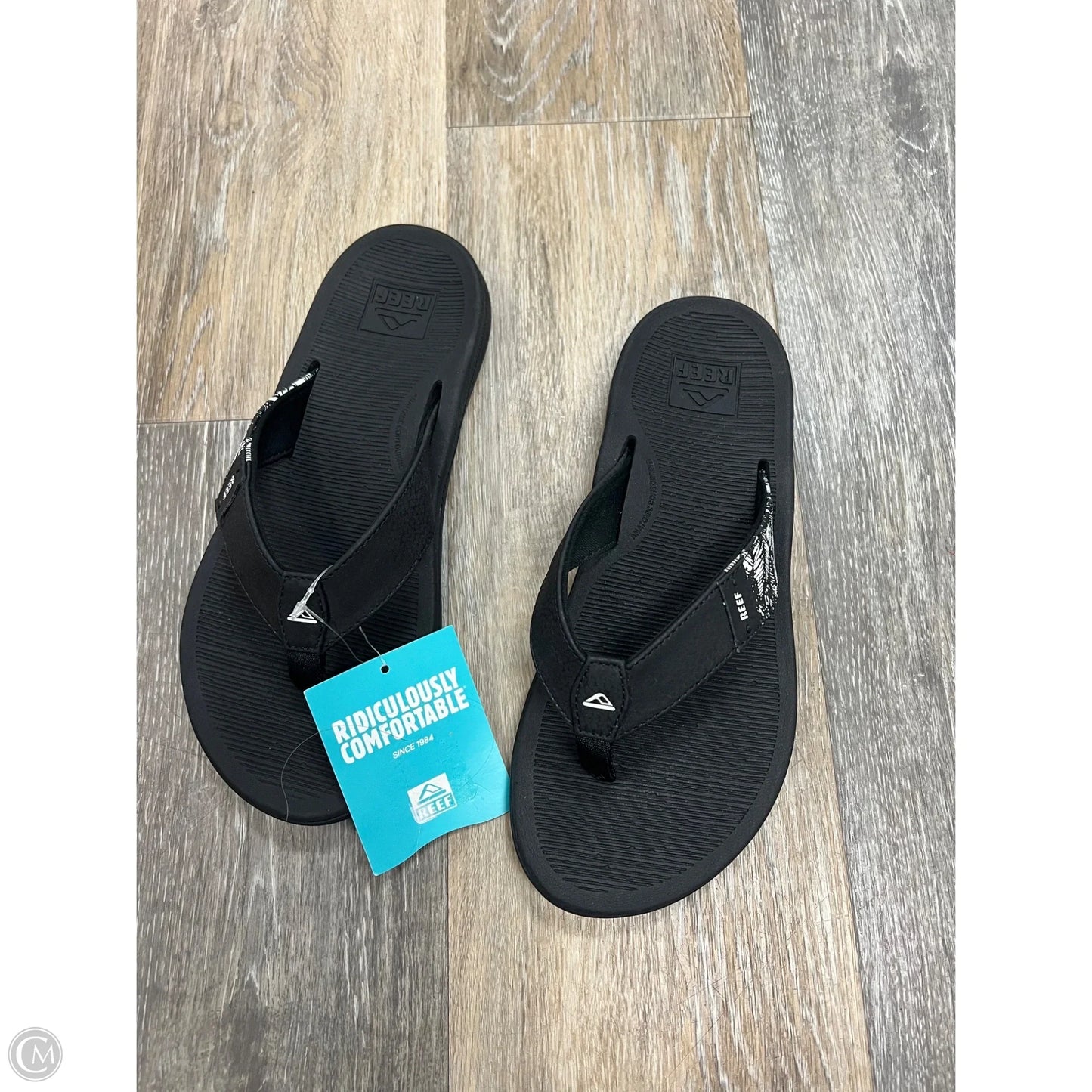 Sandals Flats By Reef In Black, Size: 7