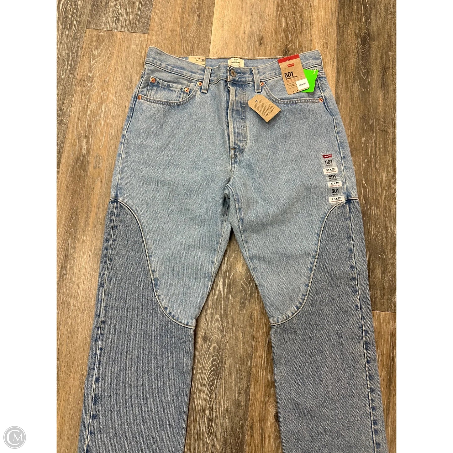 Jeans Boyfriend By Levis In Blue Denim, Size: 12