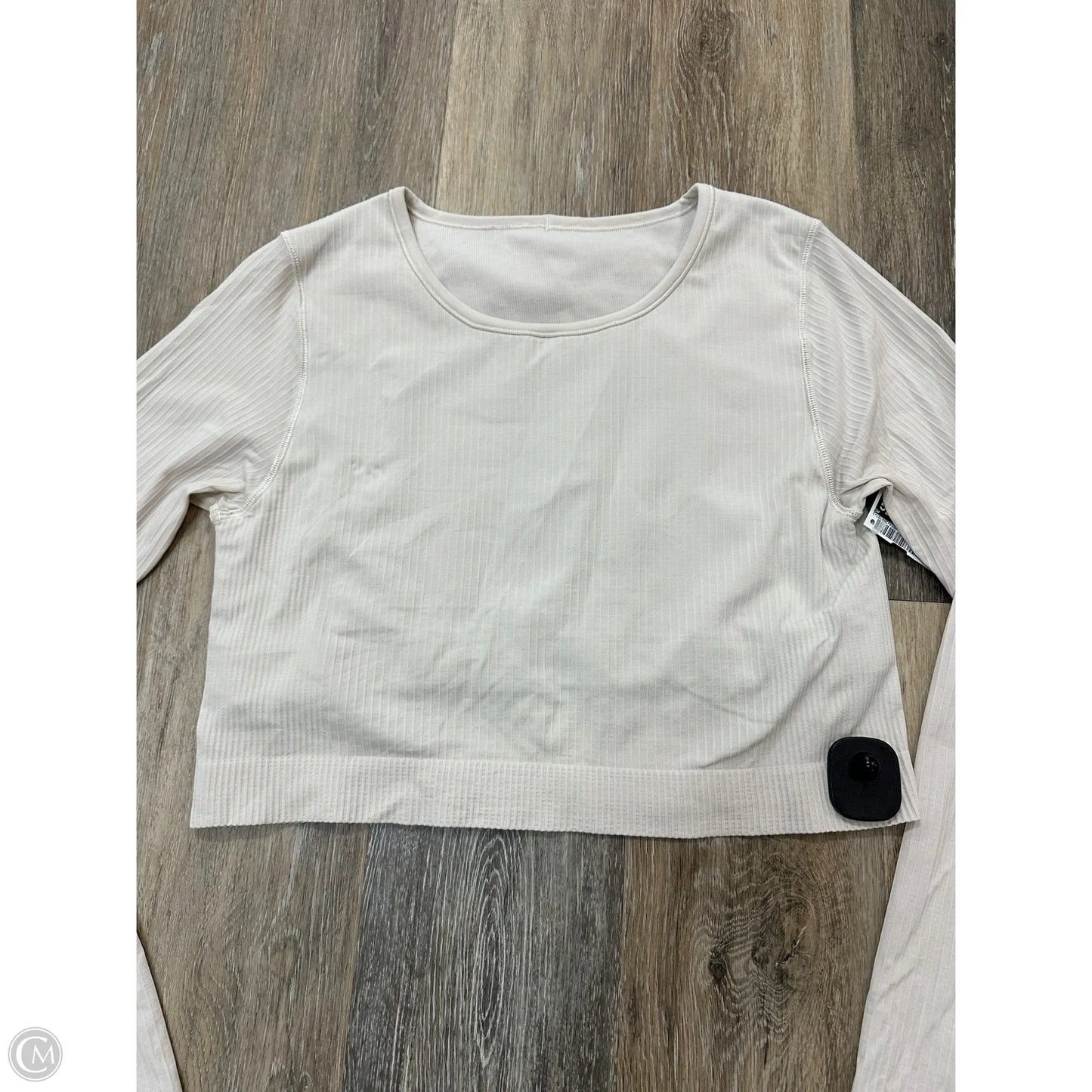 Athletic Top Long Sleeve Crewneck By Lululemon In Cream, Size: 12