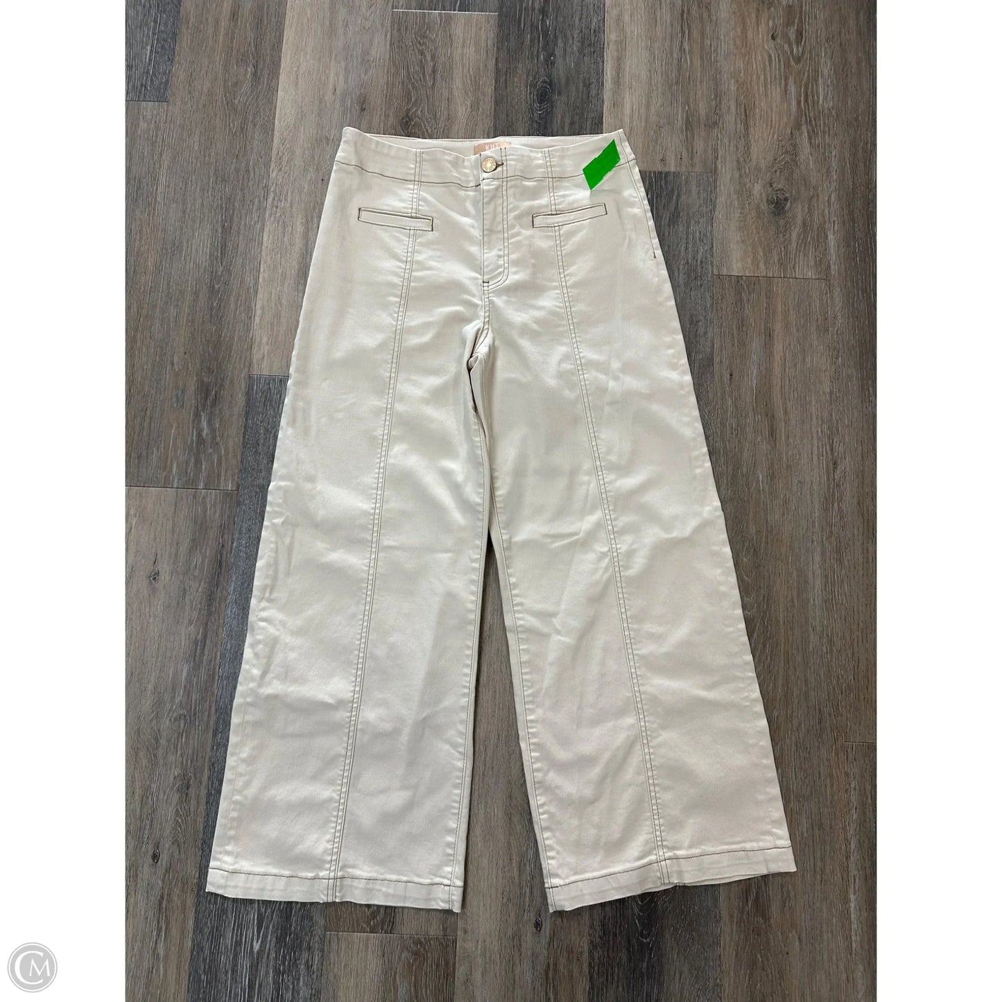 Jeans Wide Leg By Kut In Cream, Size: 8