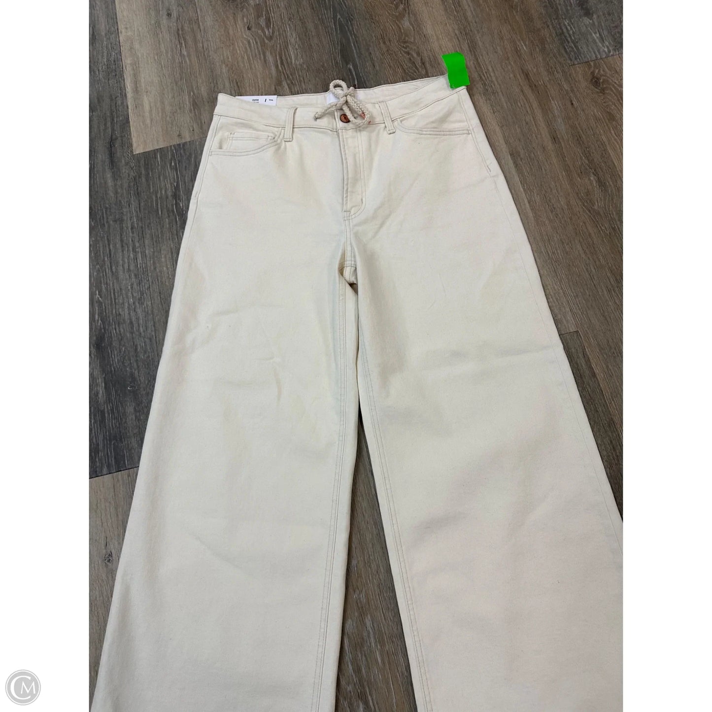 Jeans Wide Leg By Vervet In Cream Denim, Size: 14