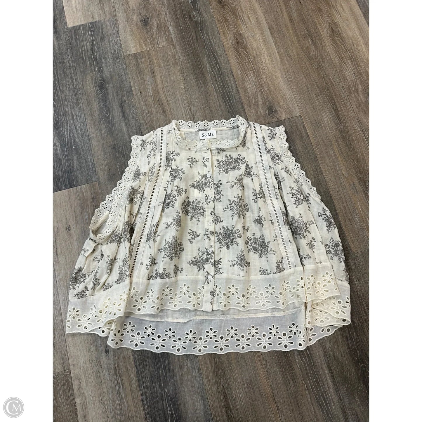 Top Sleeveless By So Me In Floral Print, Size: L