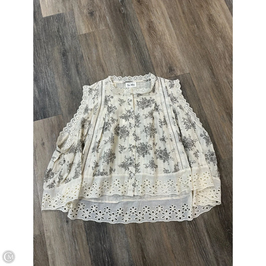 Top Sleeveless By So Me In Floral Print, Size: L