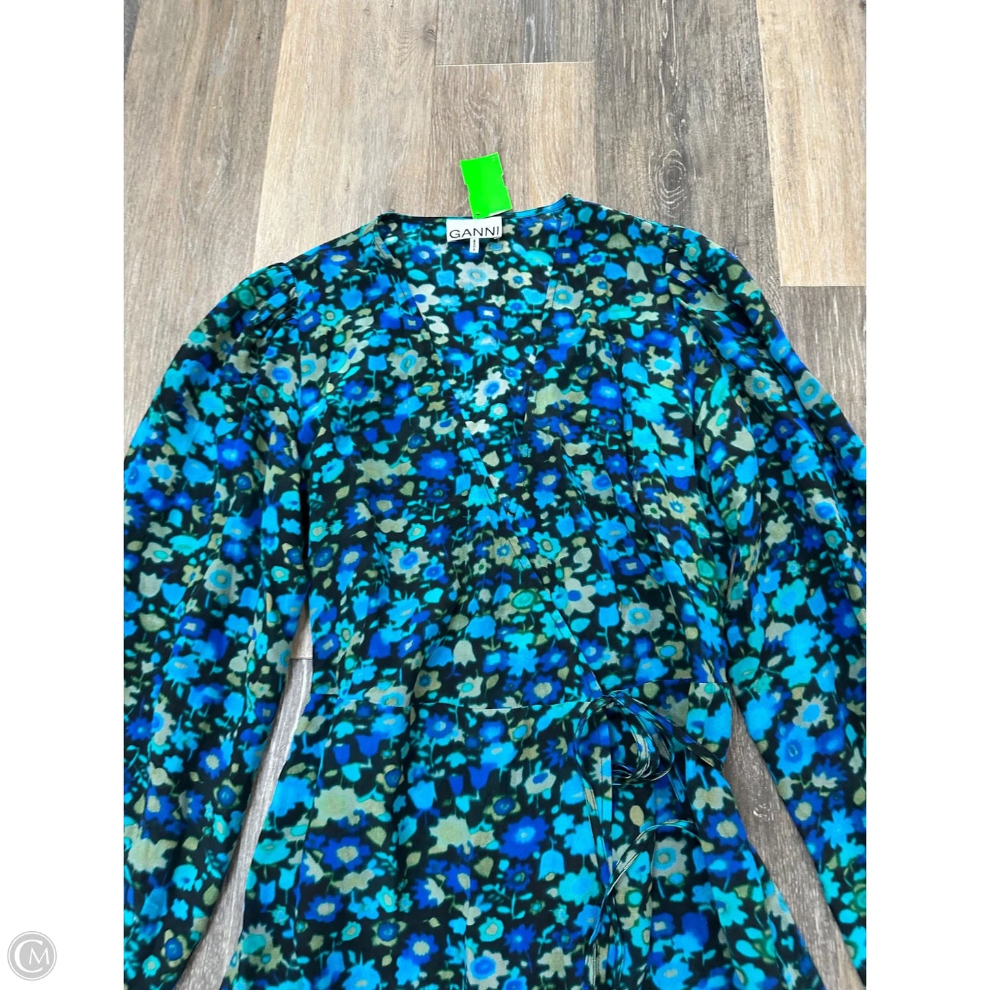Dress Casual Midi By Ganni In Blue, Size: 6
