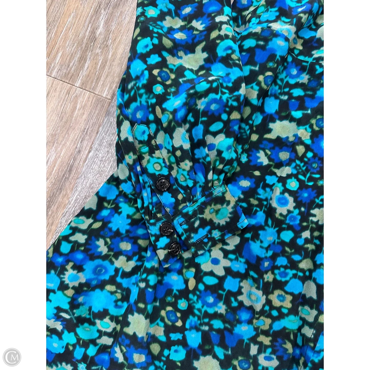 Dress Casual Midi By Ganni In Blue, Size: 6