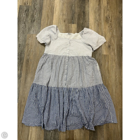 Dress Casual Midi By Madewell In Checkered Pattern, Size: Xl