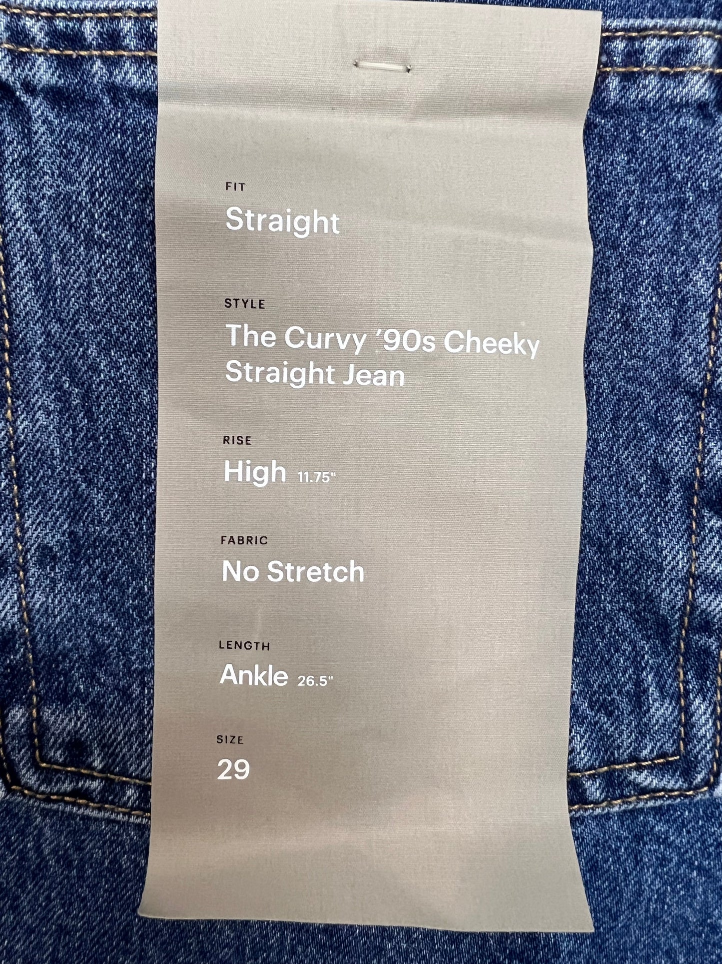 Jeans Straight By Everlane In Blue Denim, Size: 8/29