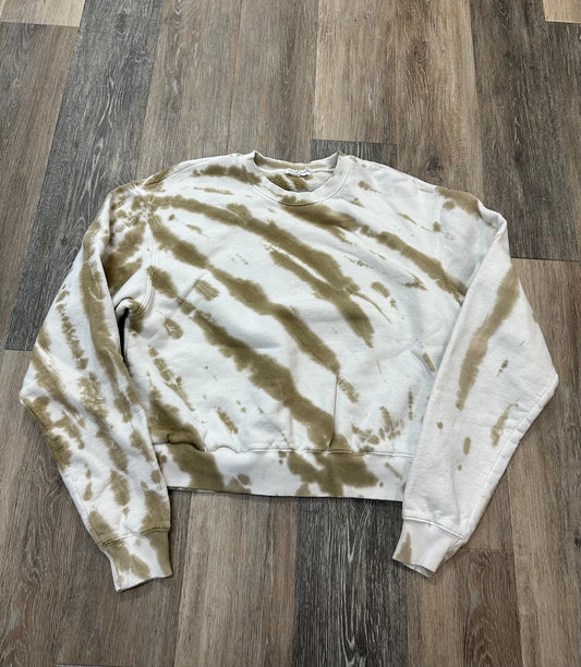 Athletic Sweatshirt Crewneck By Good American In Tie Dye Print, Size: S
