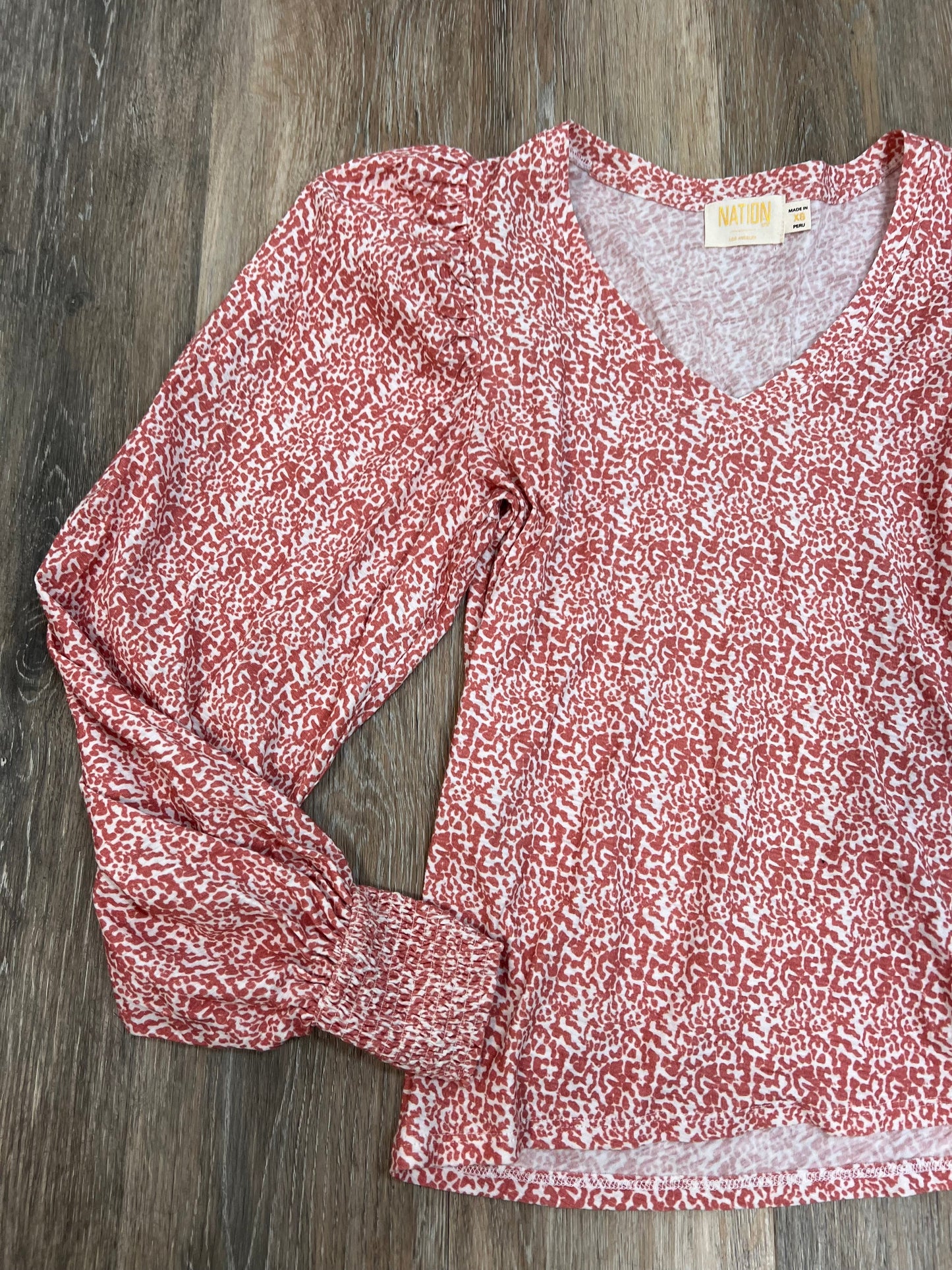 Top Long Sleeve By Nation Ltd In Pink, Size: Xs