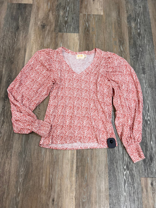 Top Long Sleeve By Nation Ltd In Pink, Size: Xs
