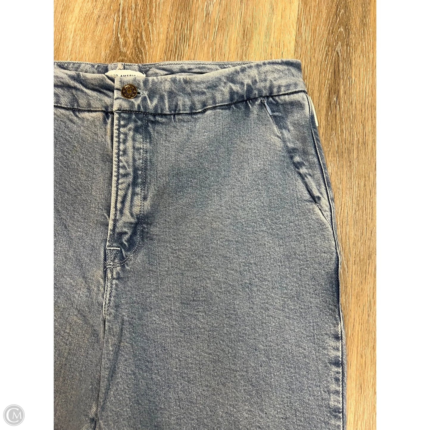 Jeans Flared By Good American In Blue Denim, Size: 12