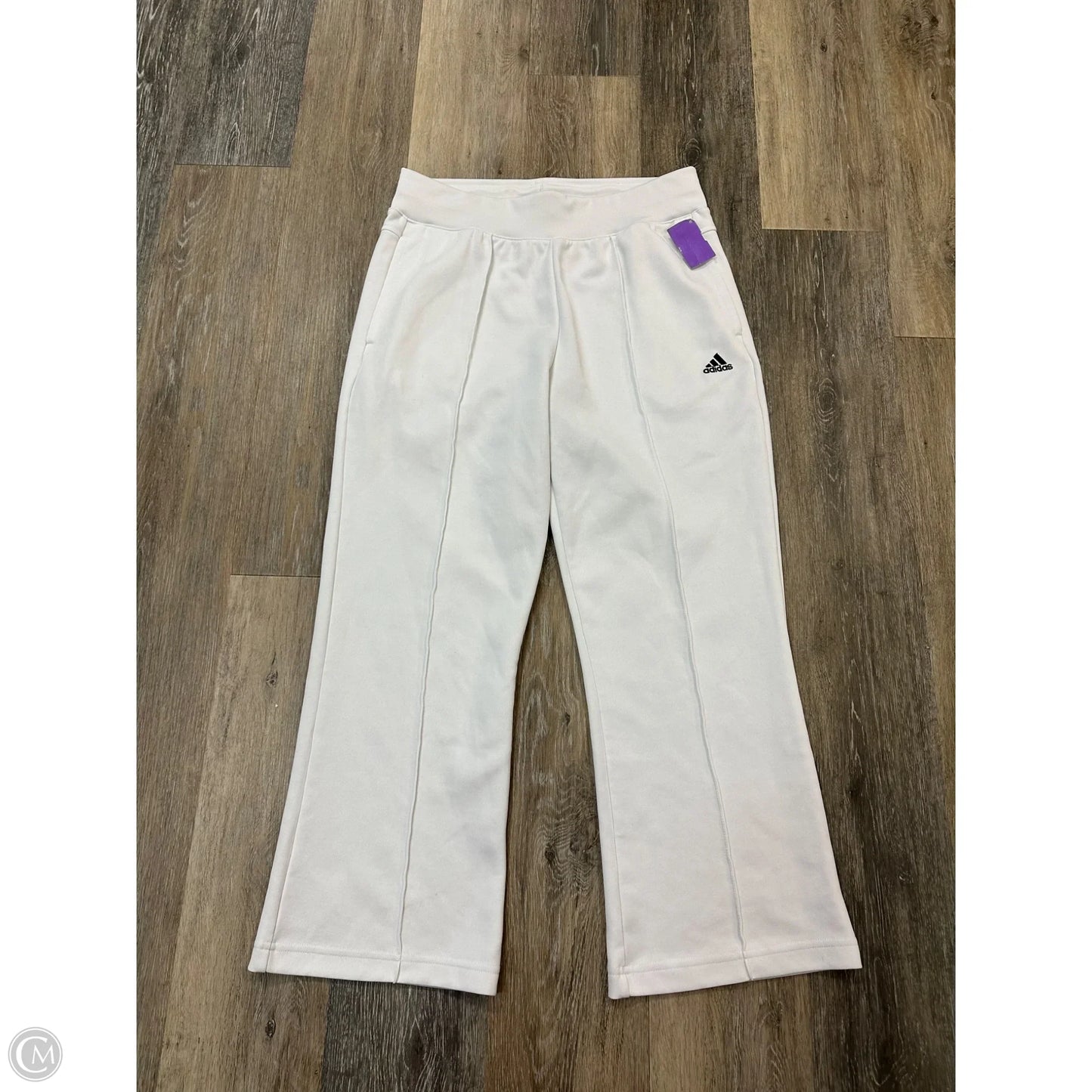 Athletic Pants By Adidas In White, Size: M
