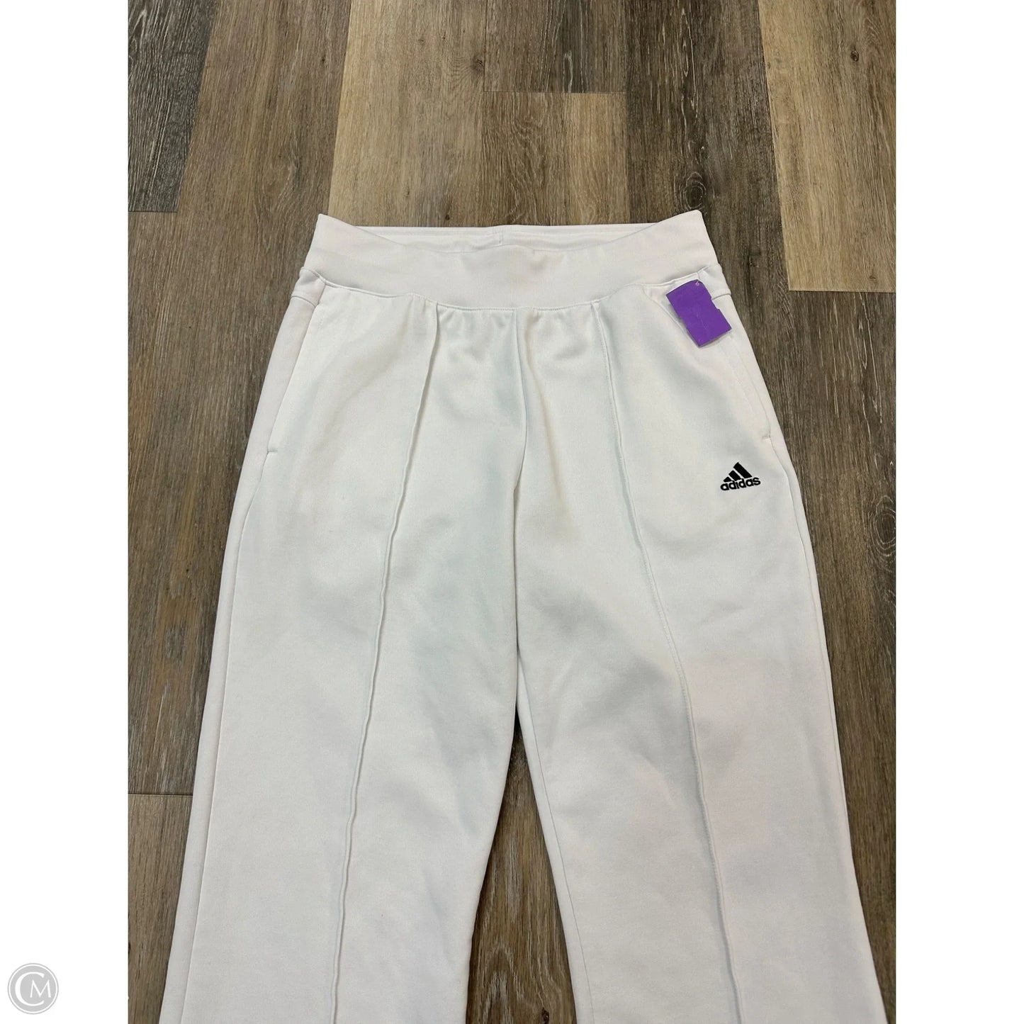 Athletic Pants By Adidas In White, Size: M